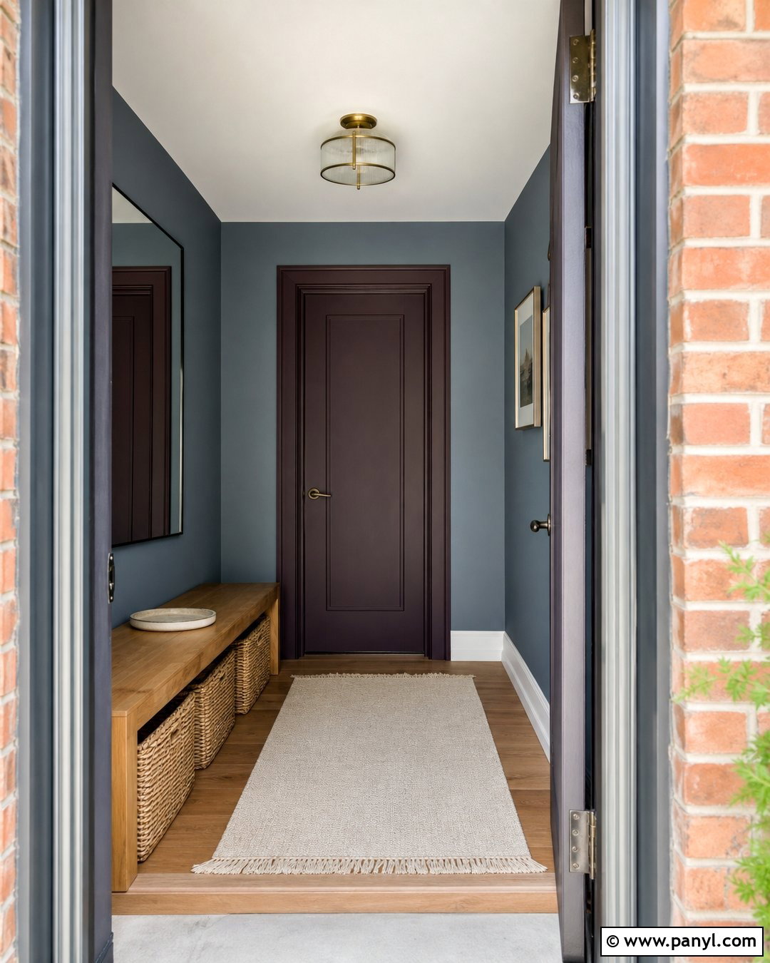 Slate Blue And Eggplant Entryway Walls - 25 Blue And Purple Wall Paint Ideas