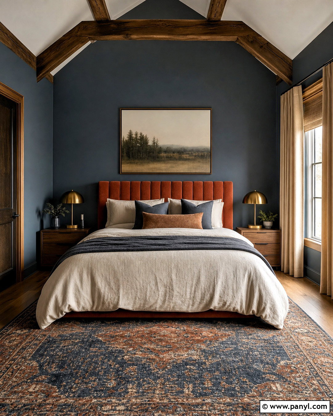 Slate Blue And Rust Bedroom - 20 bedroom color combination ideas