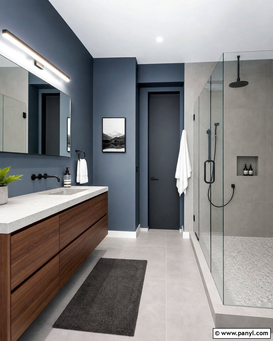Slate Blue Bathroom Walls - 35 Blue Bathroom Walls