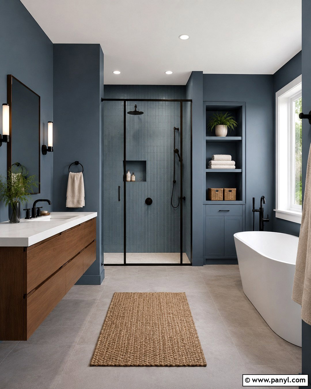 Slate Blue Bathroom - 20 Bathroom Blue Colors