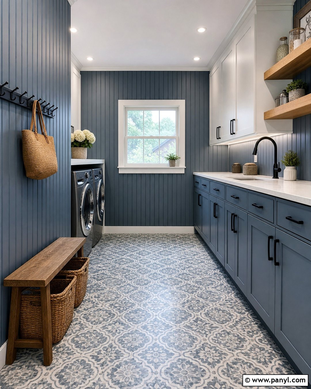Slate Blue Beadboard - 20 Beadboard Wall Paint Colors