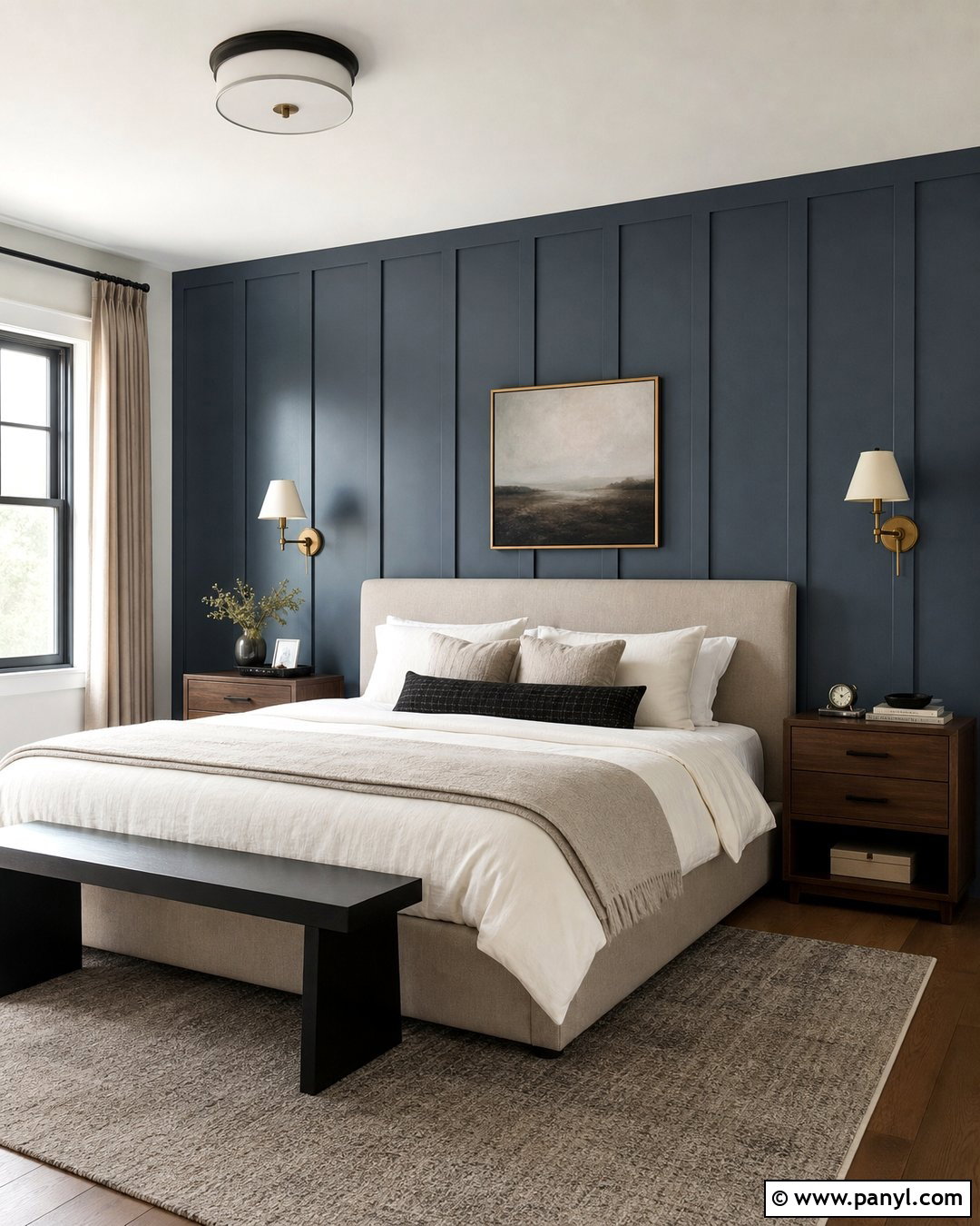 Slate Blue Board And Batten Wall - 25 Slate Blue Accent Wall Ideas