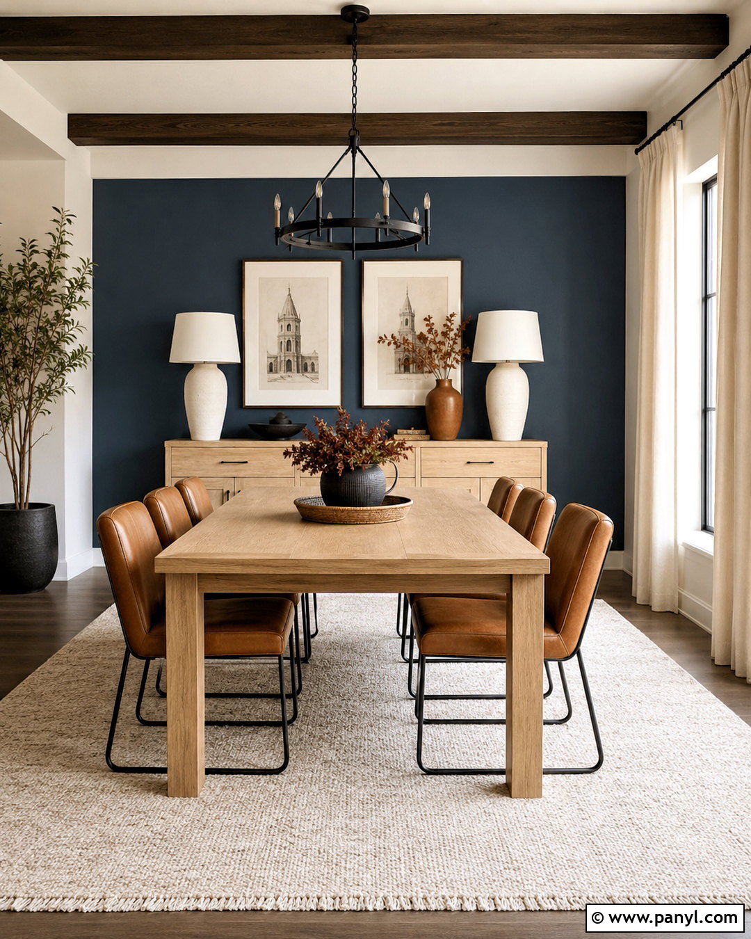 Slate Blue Dining Room Accent Wall - 20 dining room accent wall colors