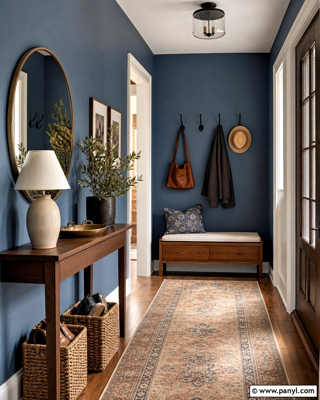 Slate Blue Entryway Walls - 20 blue wall ideas