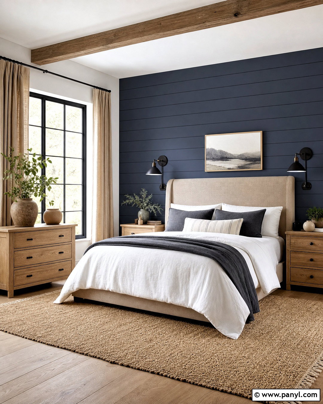 Slate Blue Farmhouse Bedroom - 20 farmhouse bedroom paint colors