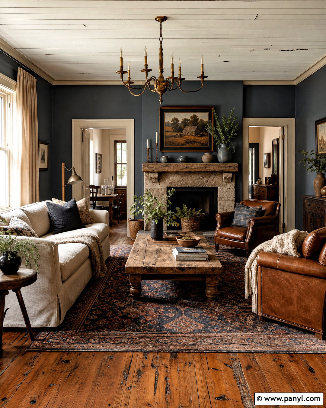 Slate Blue Farmhouse Living Room Palette - 20 farmhouse color palette living room ideas