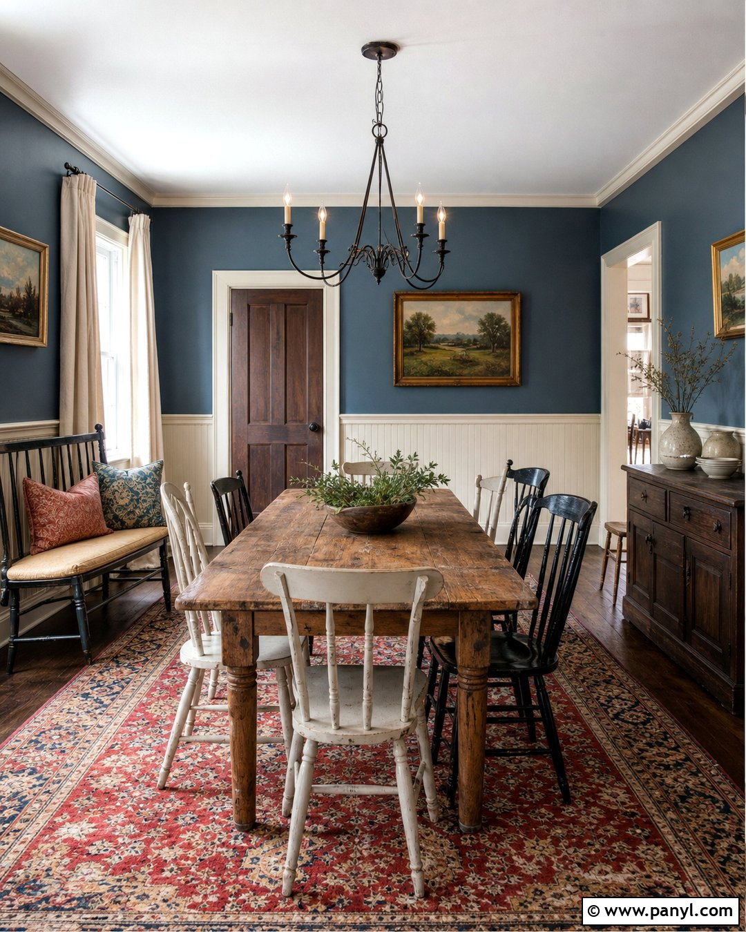 Slate Blue Farmhouse Walls - 35 Farmhouse Wall Colors