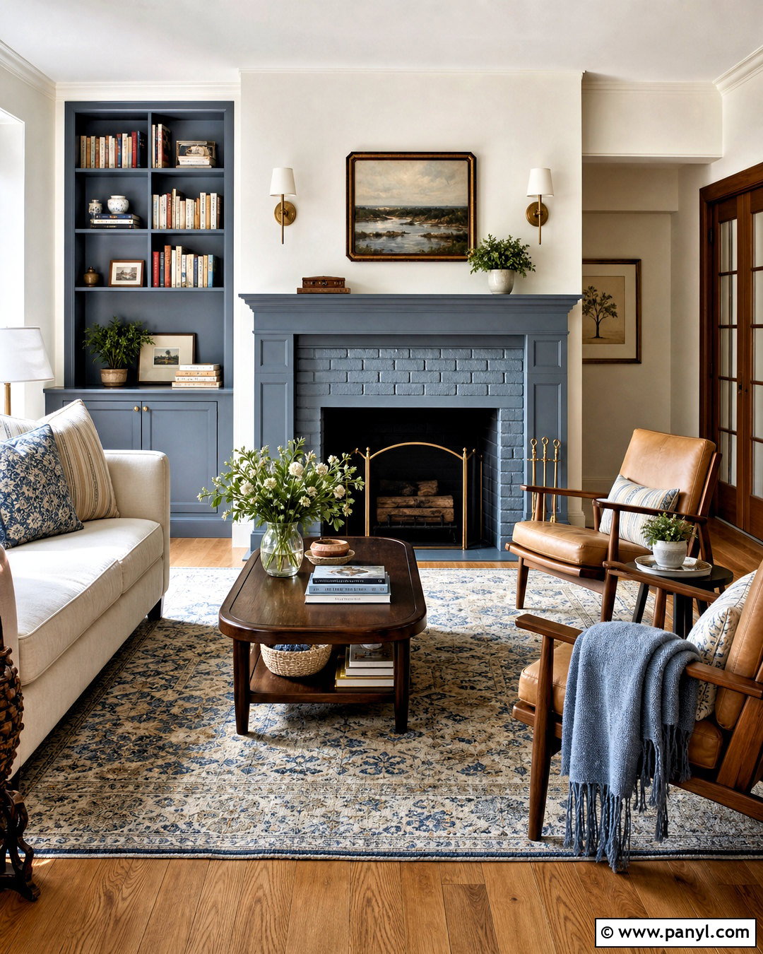 Slate Blue Fireplace - 20 fireplace color ideas
