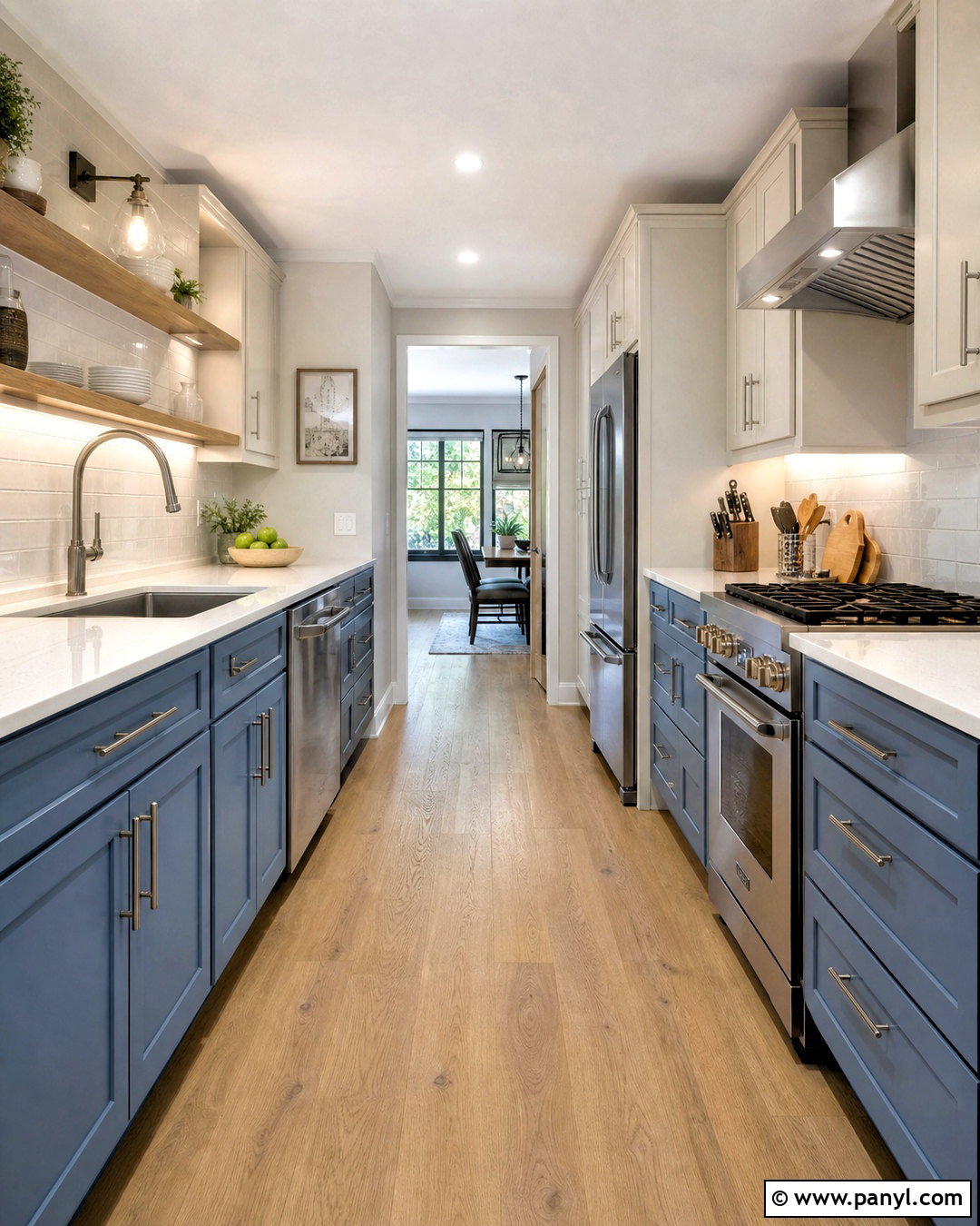 Slate Blue Galley Kitchen - 20 slate blue kitchen ideas