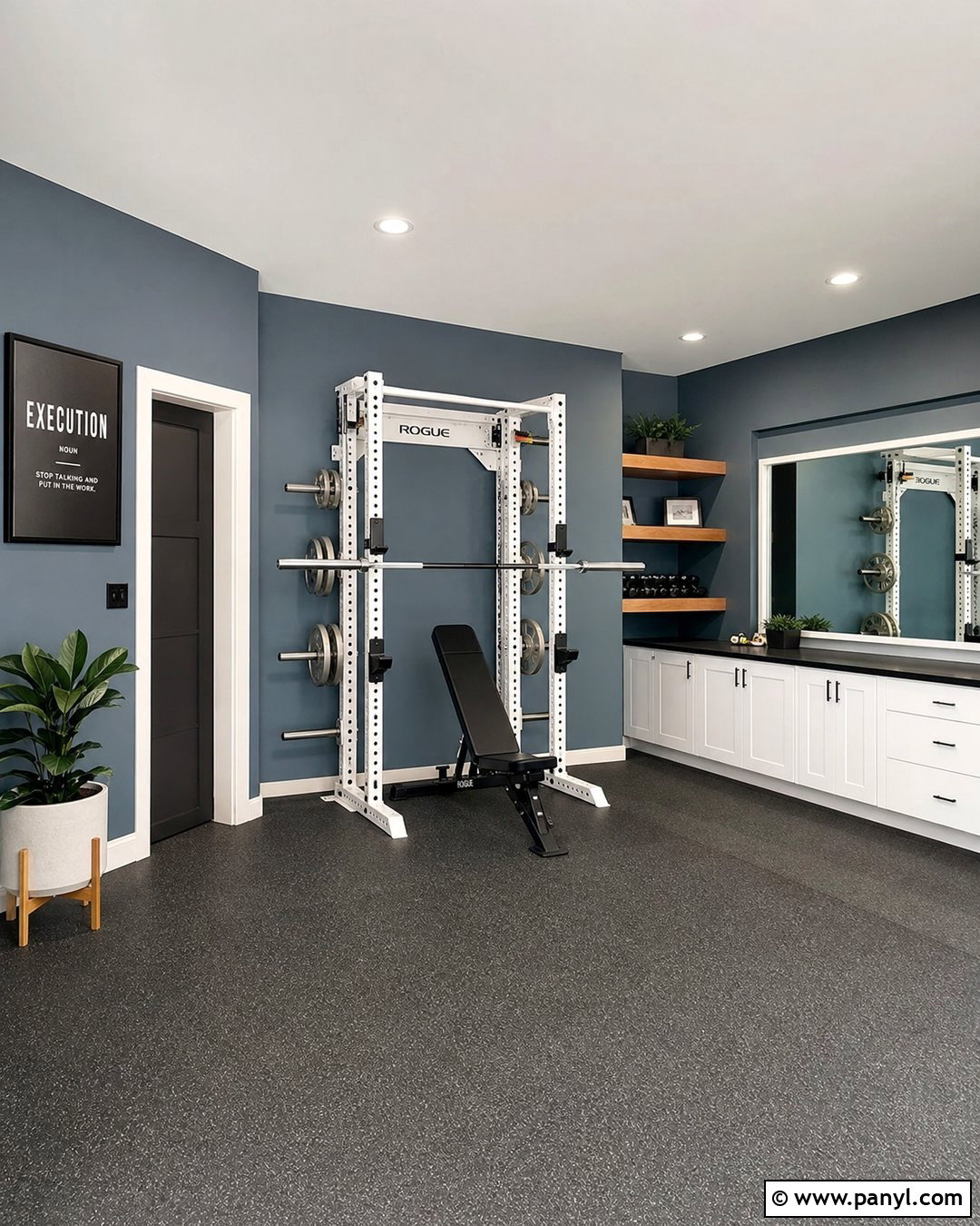Slate Blue Garage Gym Walls - 20 Garage Gym Wall Color Ideas
