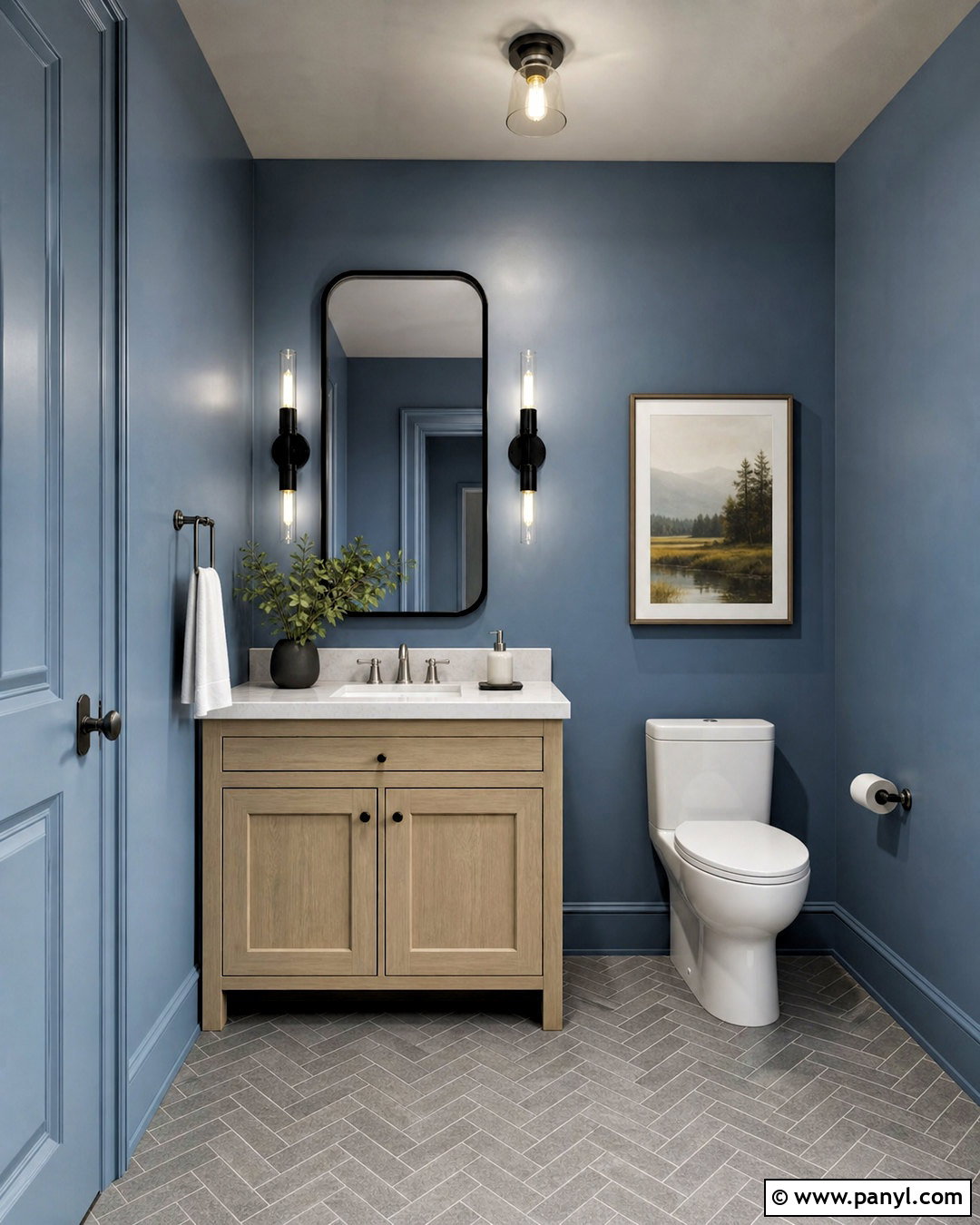 Slate Blue Half Bath - 20 half bath paint colors