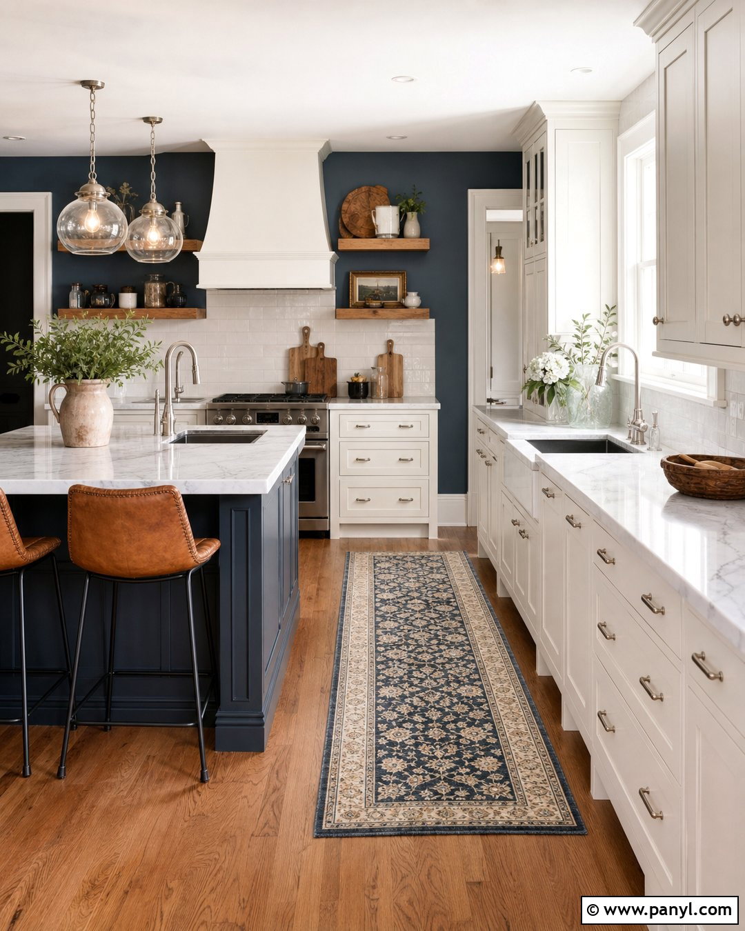 Slate Blue Kitchen Accent Wall - 30 kitchen accent wall color ideas