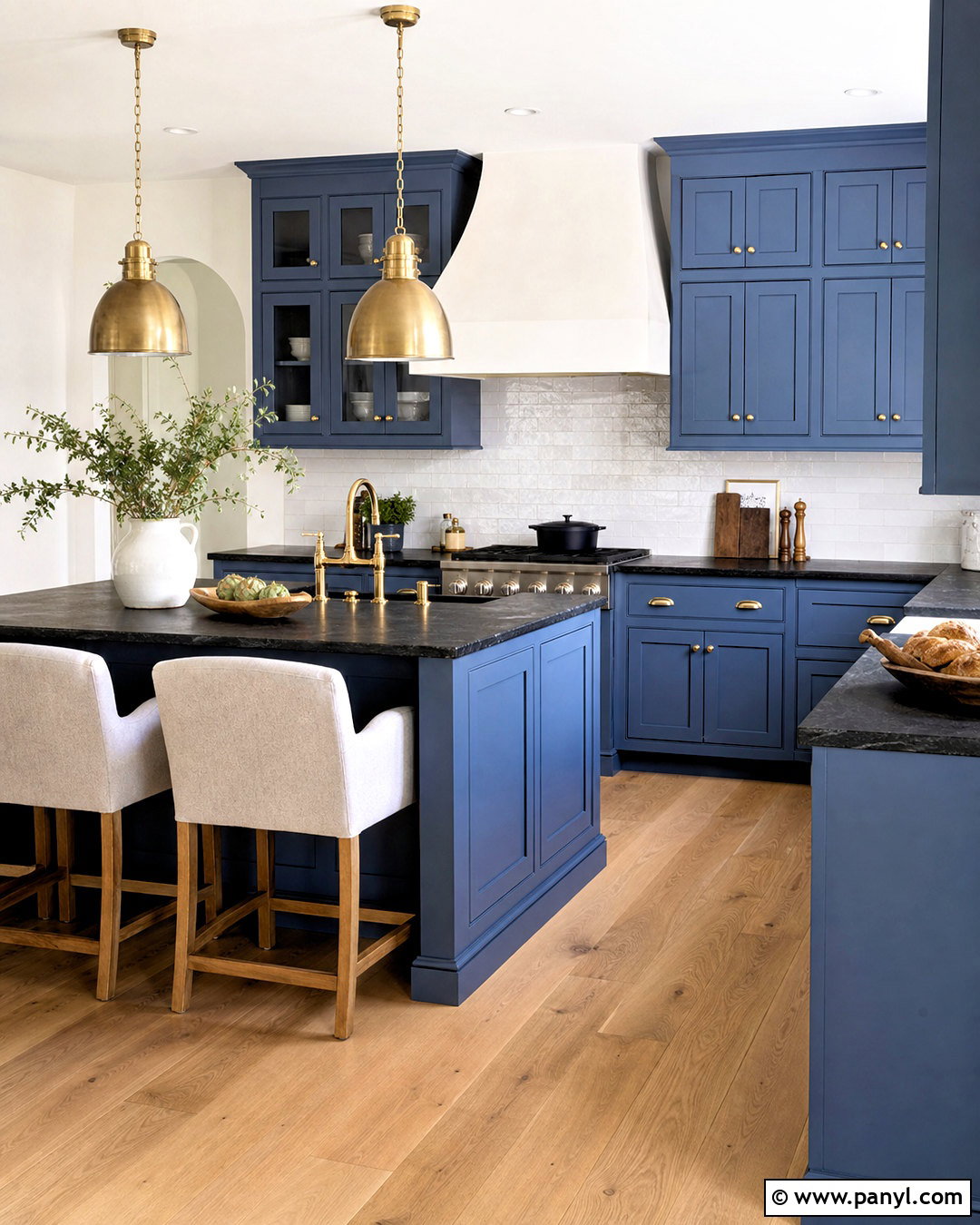 Slate Blue Kitchen With Dark Countertops - 20 slate blue kitchen ideas