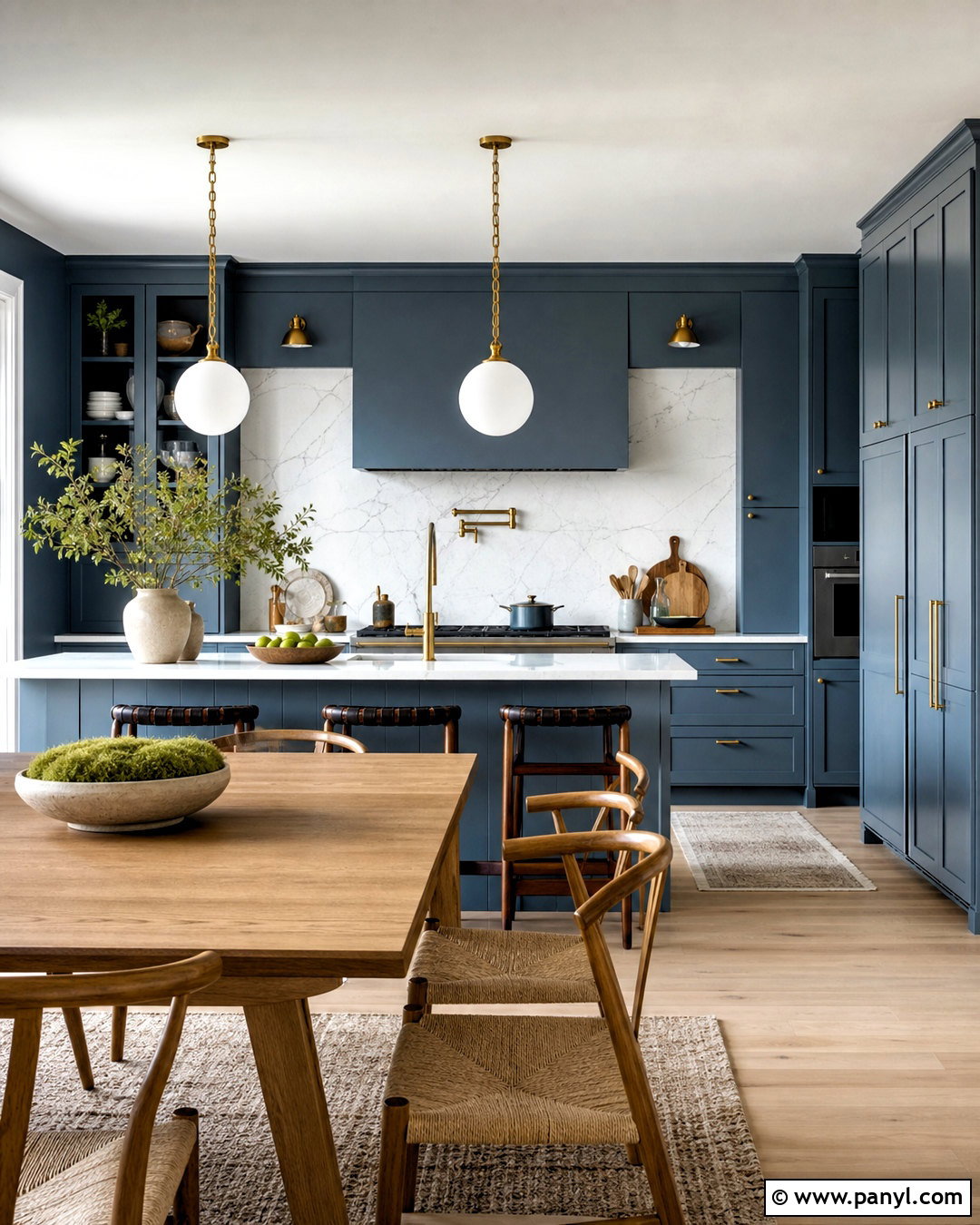 Slate Blue Kitchen With Matching Walls - 20 slate blue kitchen ideas