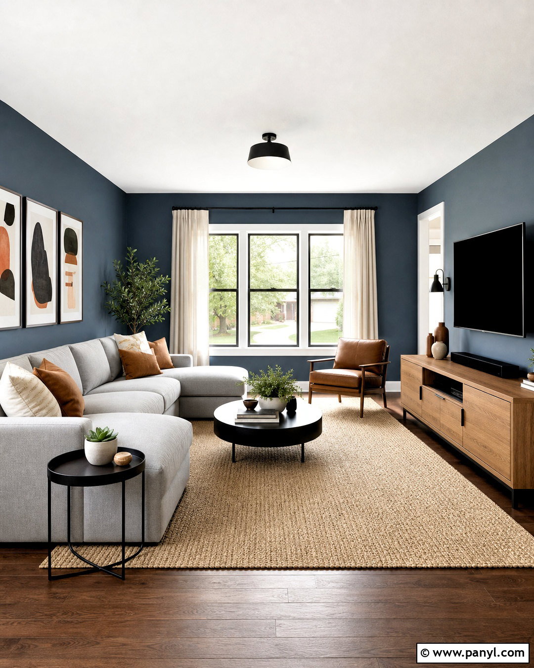 Slate Blue Living Room Walls - 20 living room wall paint color ideas