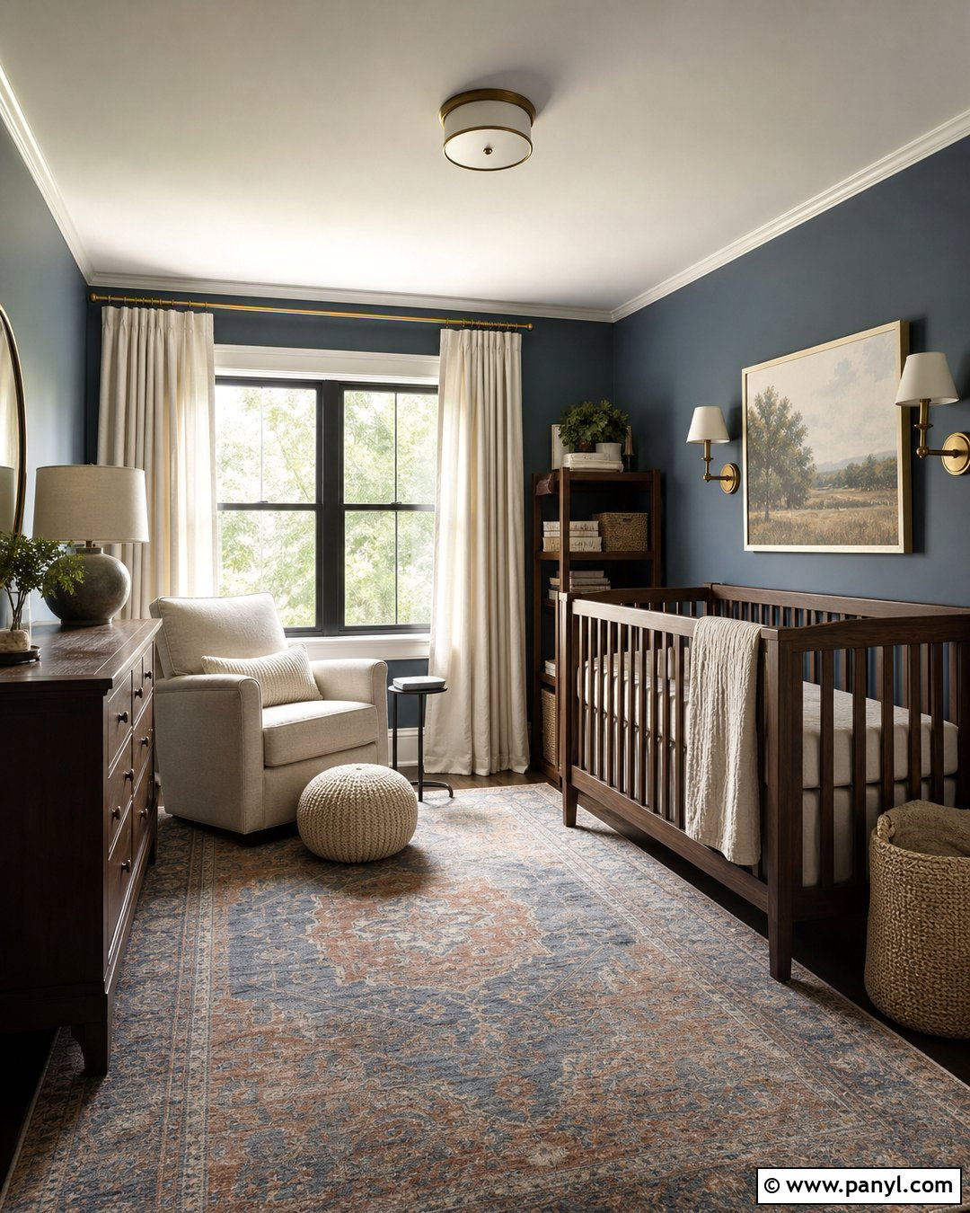 Slate Blue Nursery Walls - 30 Nursery Wall Color Ideas