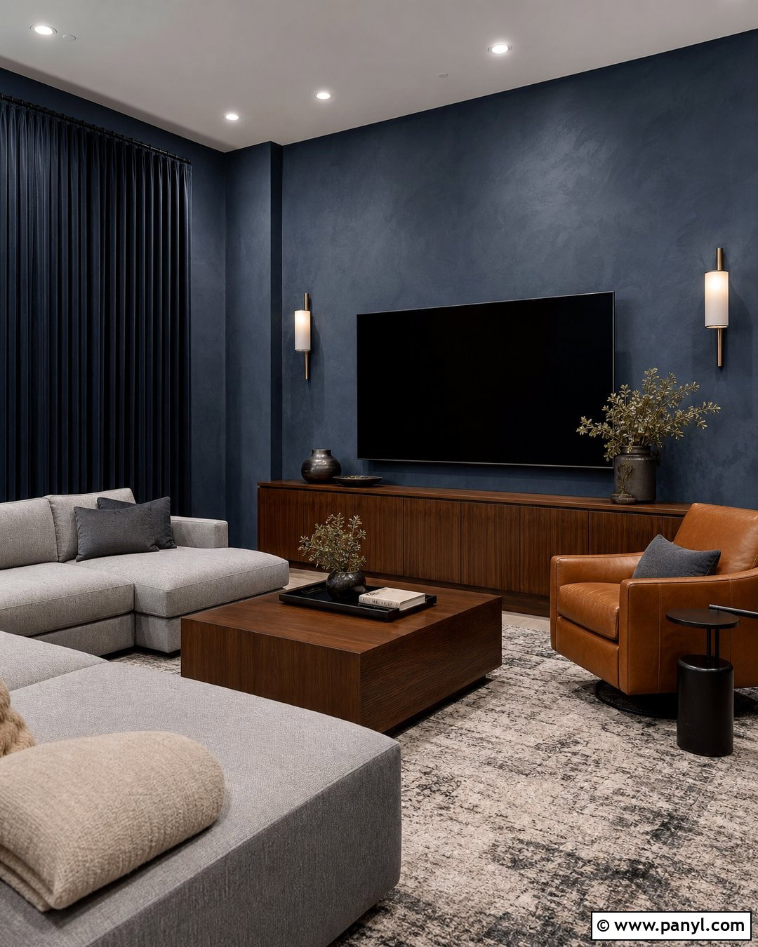 Slate Blue Plaster Wall - 20 Plaster Wall Color Ideas