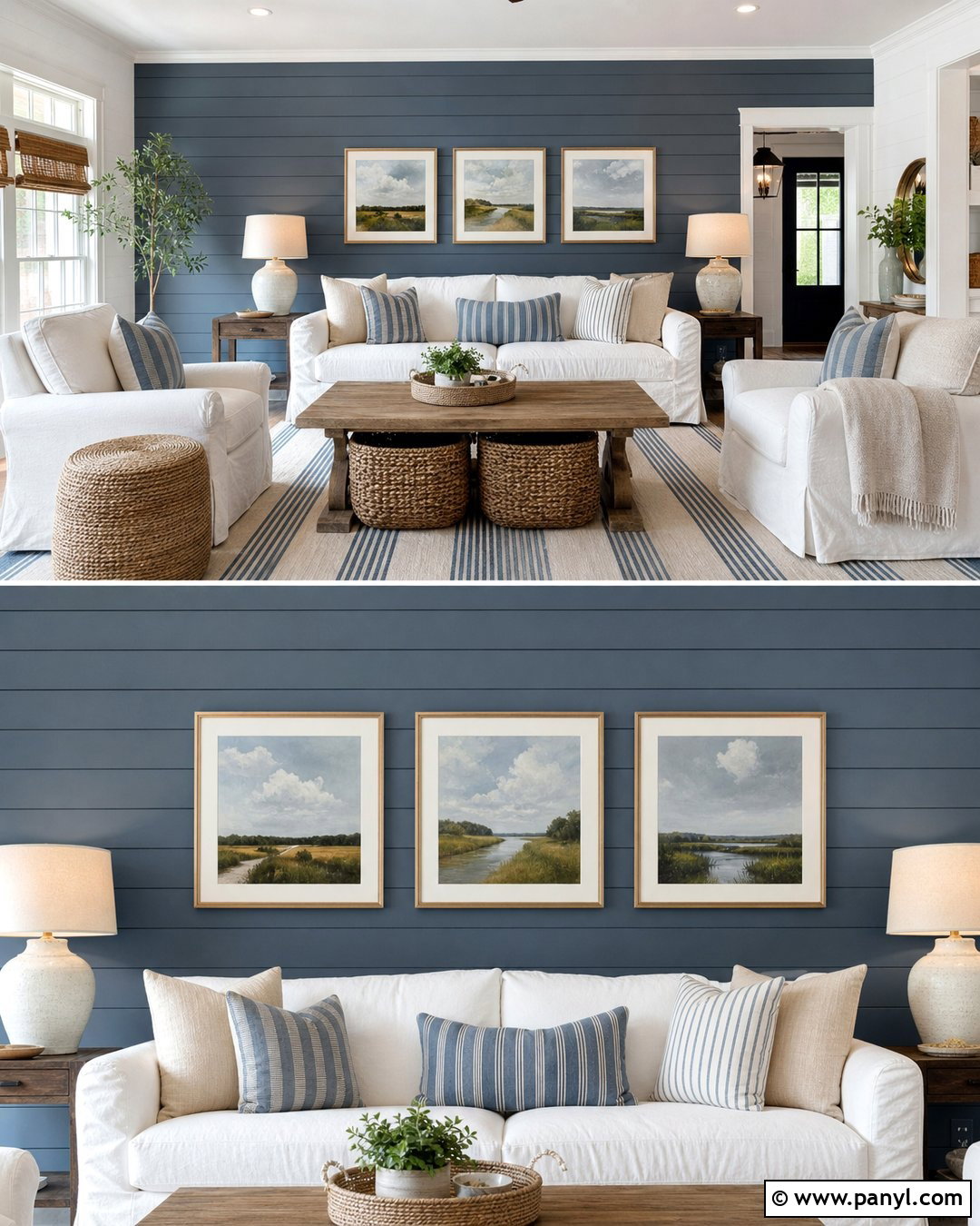 Slate Blue Shiplap Accent Wall - 25 Slate Blue Accent Wall Ideas