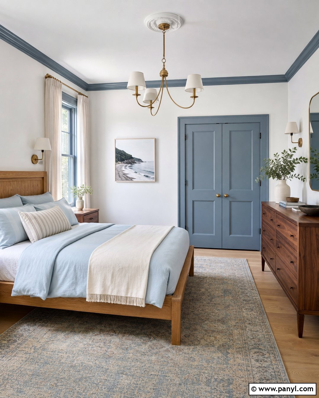 Slate Blue Trim - 25 Trim Color For White Walls