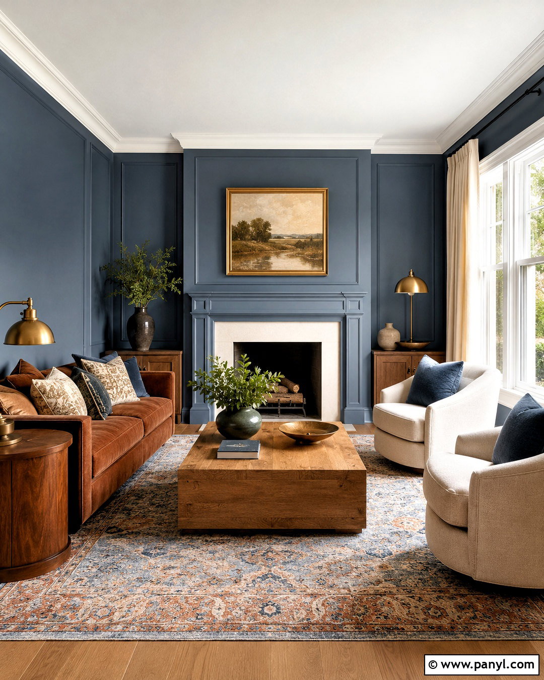 Slate Blue Walls With Brown Furniture - 20 living room paint color ideas with brown furniture ideas