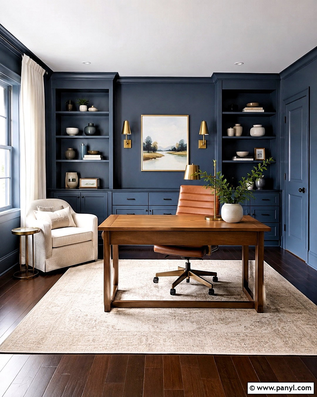 Slate Blue Walls With Dark Wood Floors - 35 wall colors for dark wood floors