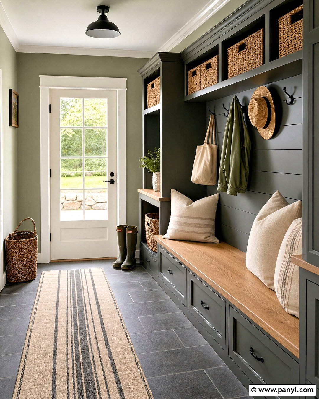 Slate Floor And Pale Gray Green Walls - 20 floor and wall color combinations