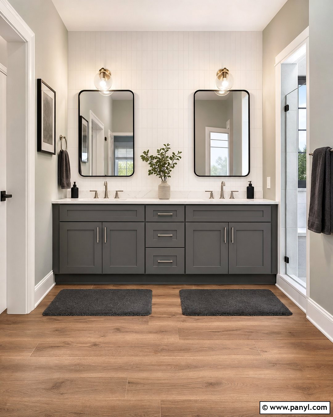 Slate Gray Bathroom Vanity - 35 painted bathroom vanity colors