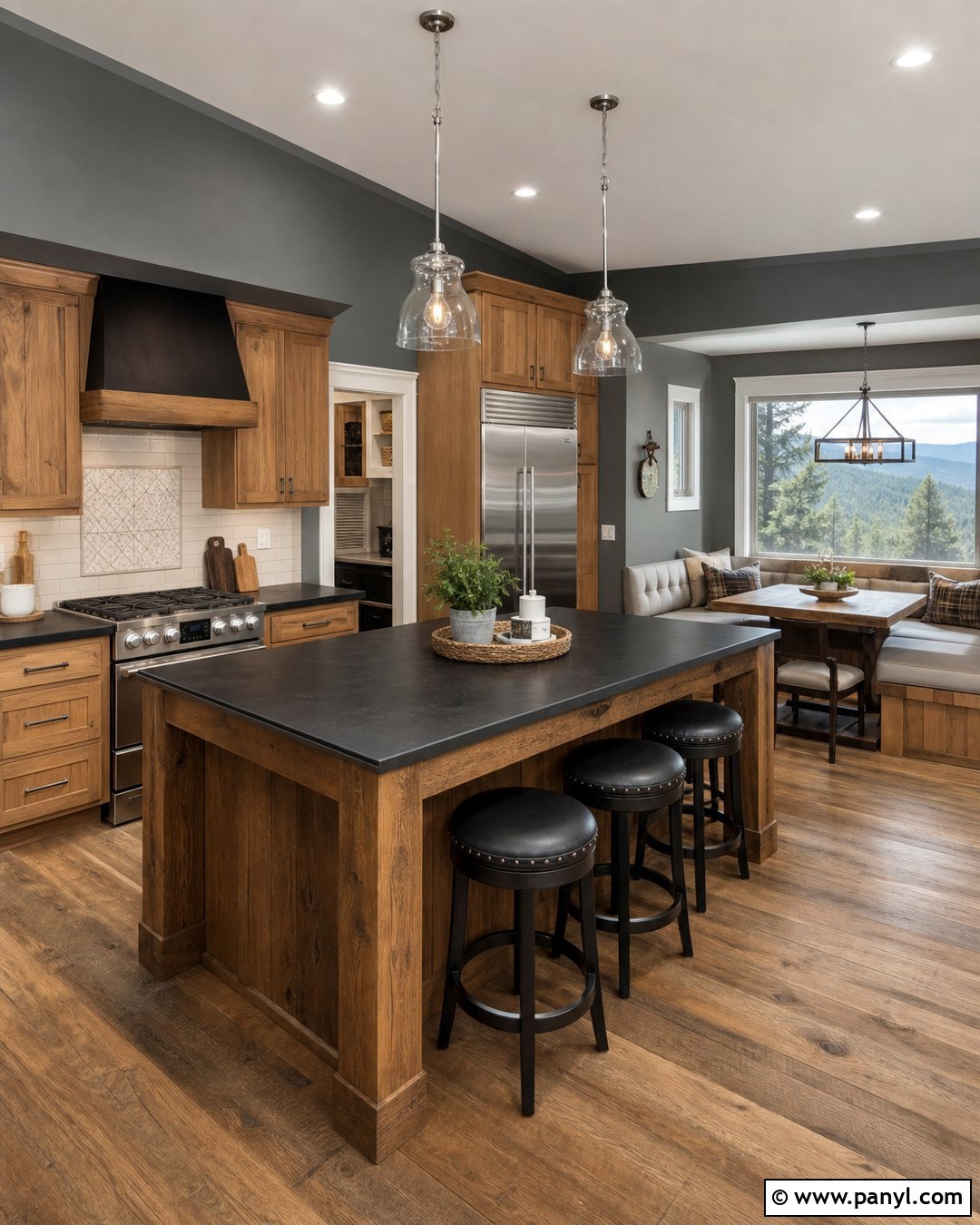 Slate Gray Lodge Walls - 20 Lodge Wall Colors