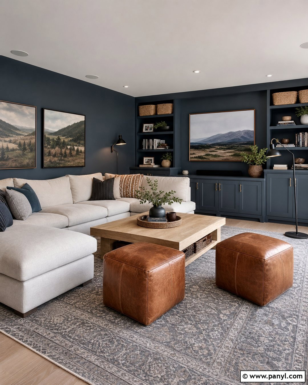 Slate Gray Wall Color Family Room - 30 Moody Wall Color Ideas