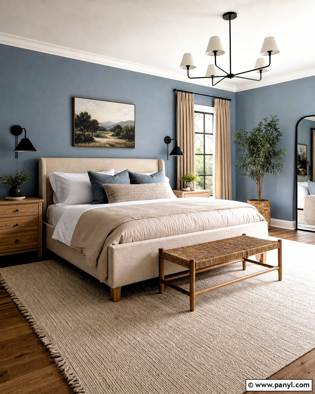 Sleepy Blue Baby Blue Primary Bedroom - 20 baby blue paint colors