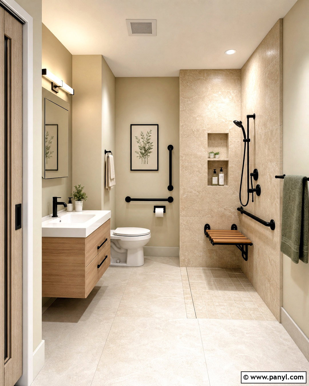 Small Accessible Beige Bathroom - 20 accessible beige bathroom ideas
