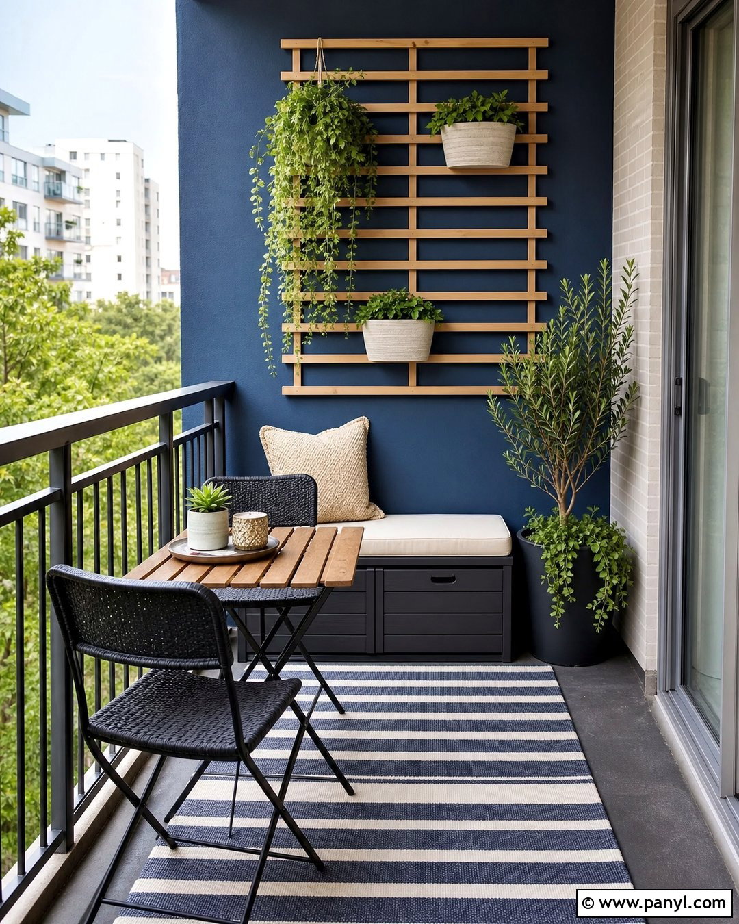 Small Balcony Outdoor Accent Wall - 35 Outdoor Accent Wall Ideas