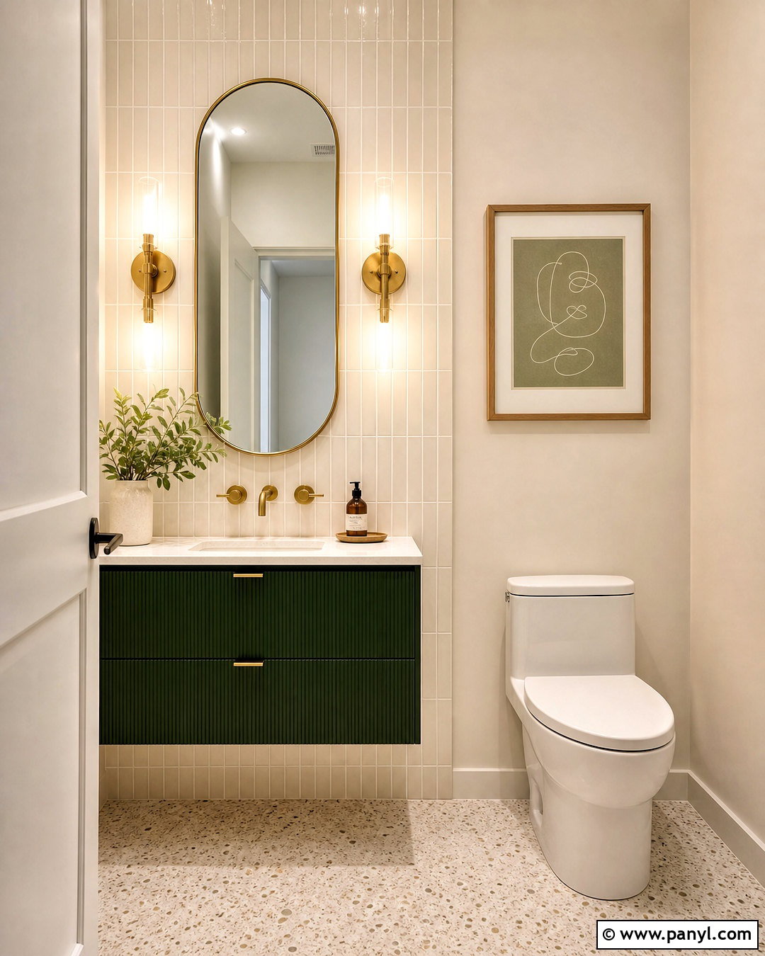 Small Bathroom Accent Wall With Glossy Kit Kat Tile - 20 small bathroom accent wall ideas