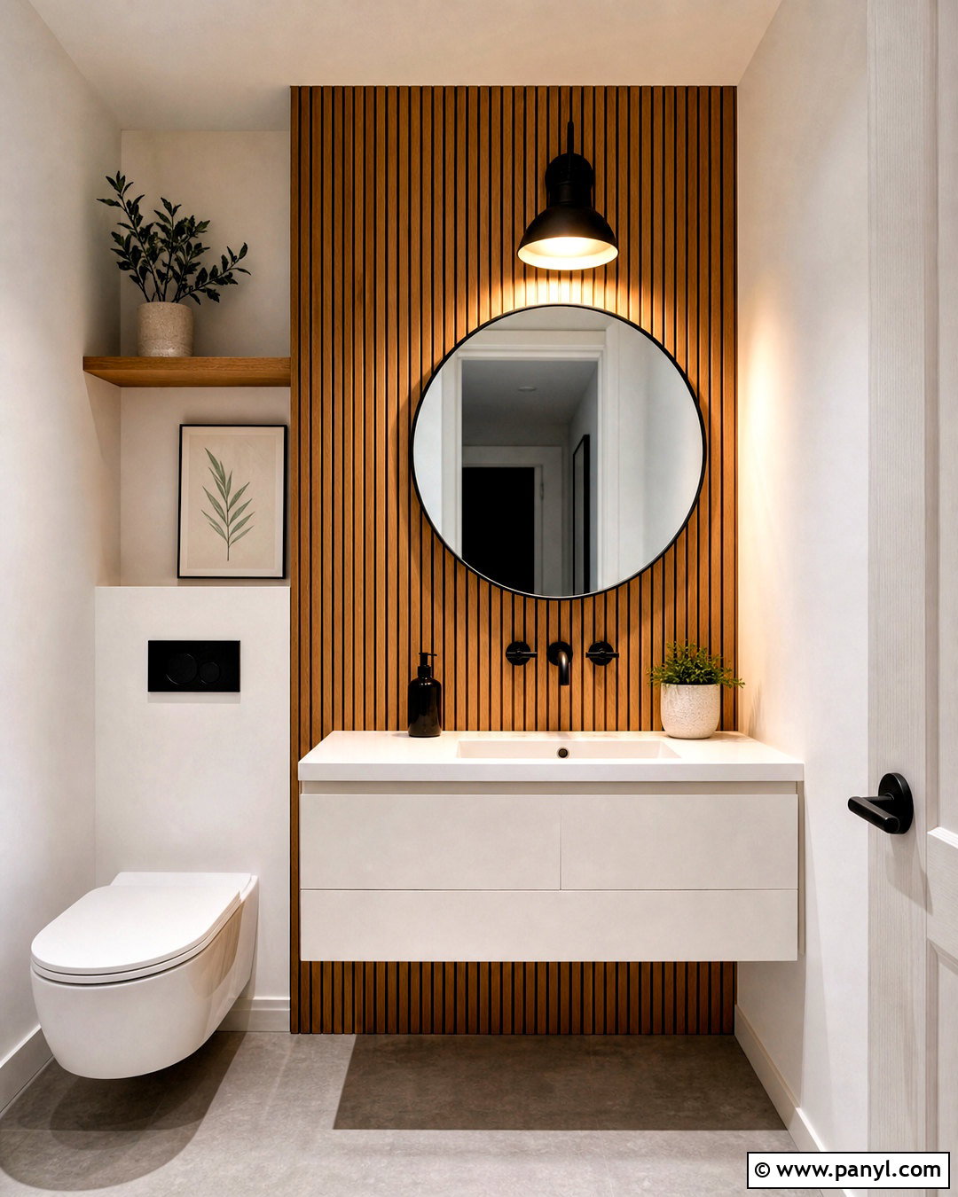 Small Bathroom Accent Wall With Wood Slats - 20 small bathroom accent wall ideas