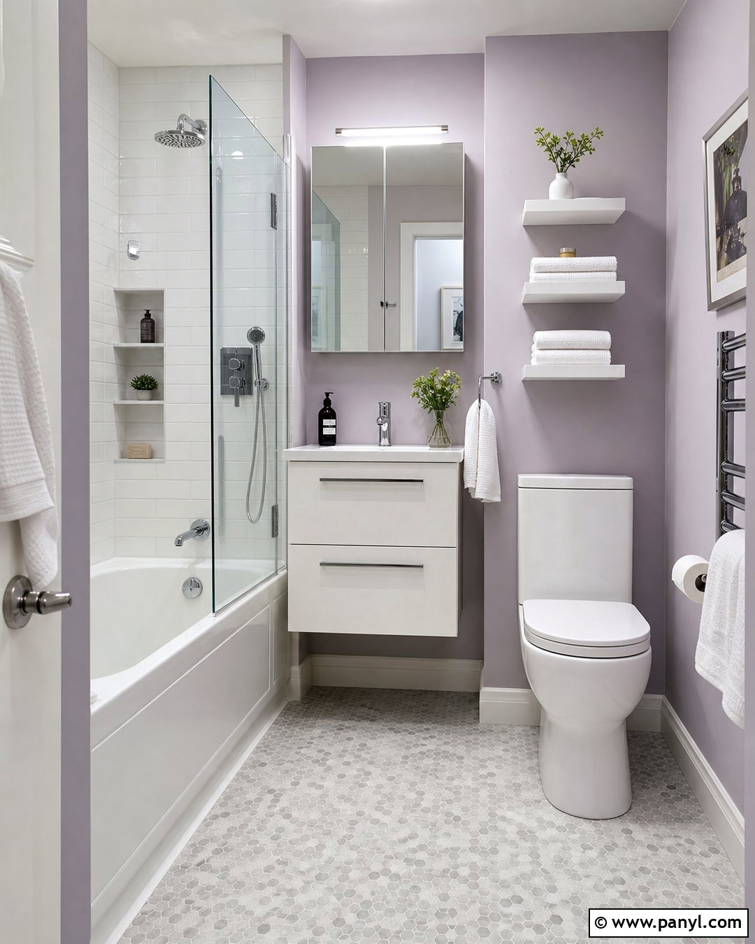 Small Bathroom Purple Walls - 25 Purple Bathroom Walls