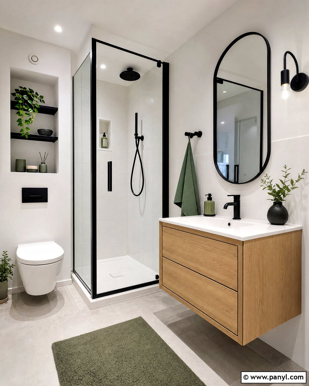 Small Bathroom With Black Accents - 20 bathroom with black accents
