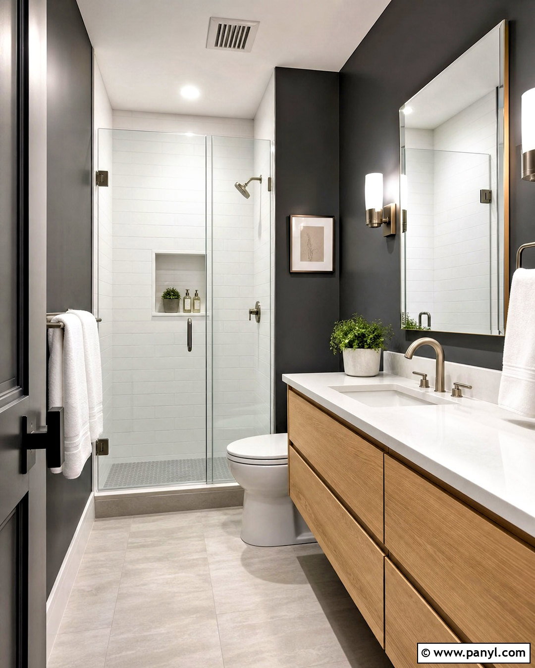Small Bathroom With Charcoal Walls - 20 small bathroom dark walls