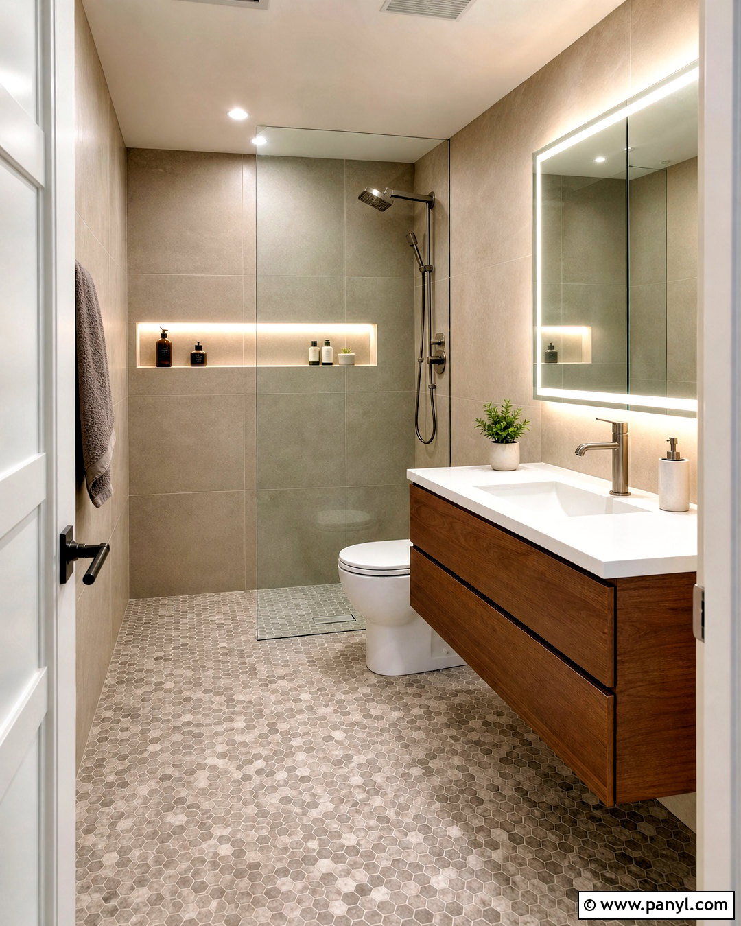 Small Bathroom With Curbless Shower - 20 small bathroom remodel ideas