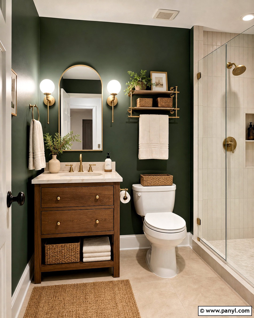 Small Bathroom With Dark Green Walls - 20 small bathroom dark walls