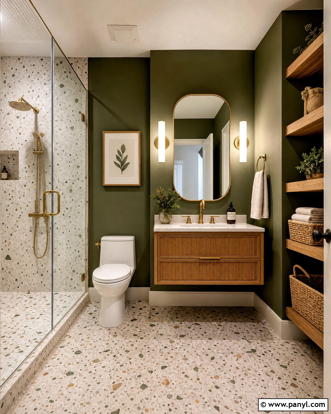 Small Bathroom With Dark Olive Walls - 20 small bathroom dark walls