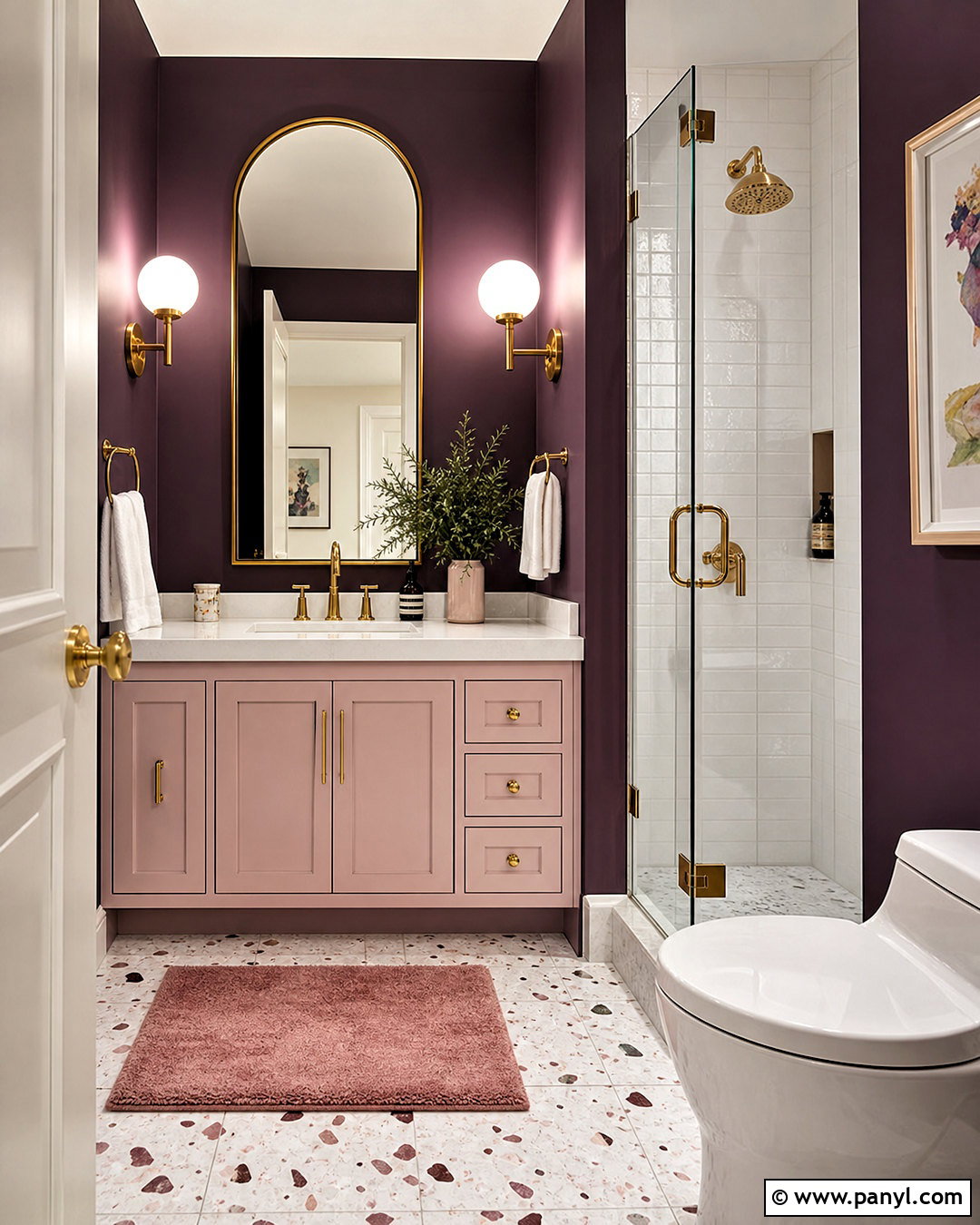 Small Bathroom With Dark Purple Walls - 20 small bathroom dark walls