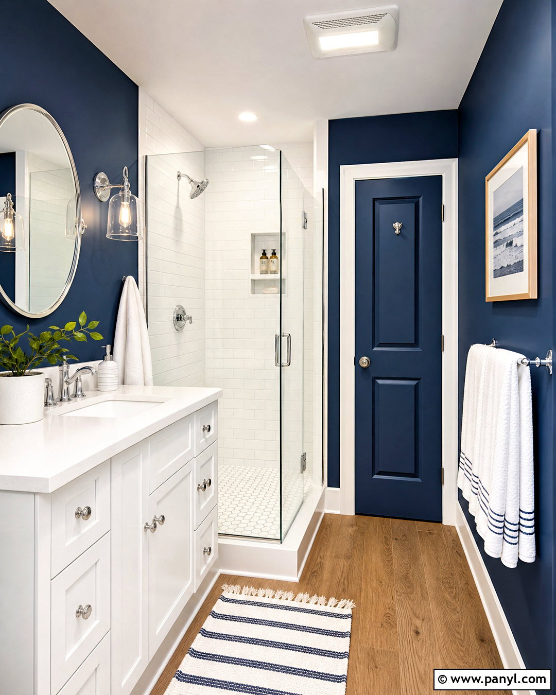Small Bathroom With Navy Blue Walls - 20 small bathroom dark walls