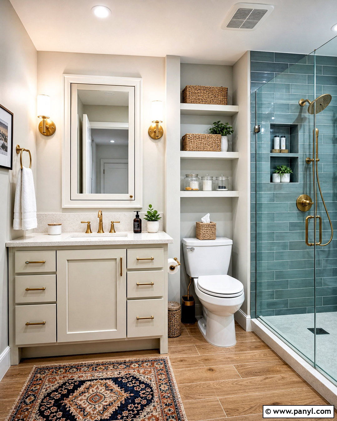 Small Bathroom With Recessed Storage - 20 small bathroom remodel ideas