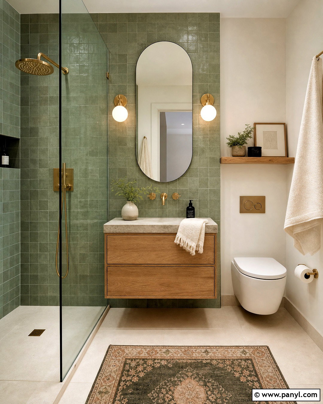 Small Bathroom With Sage Green Tile - 20 small bathroom remodel ideas