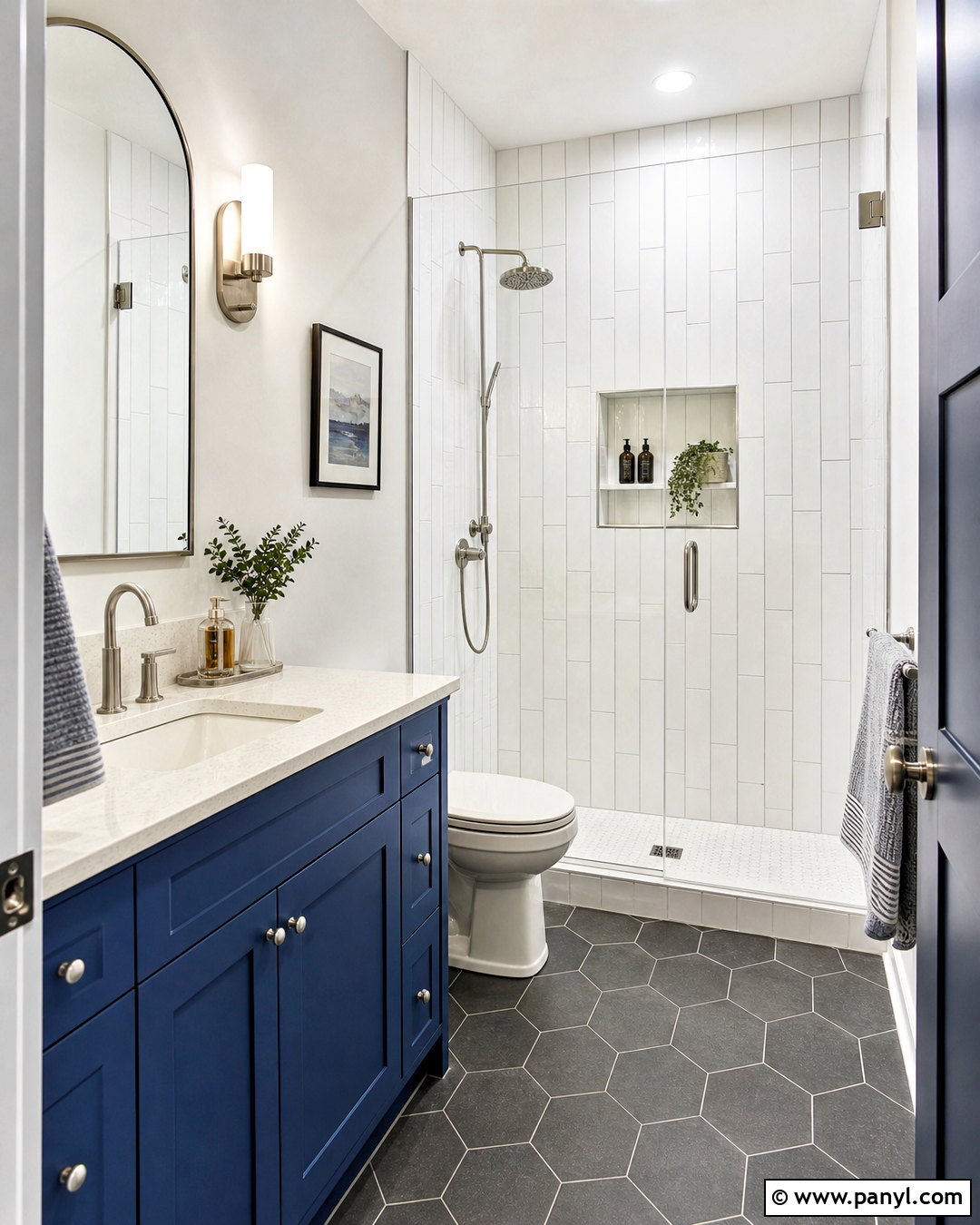 Small Bathroom With Vertical Subway Tile - 20 small bathroom remodel ideas