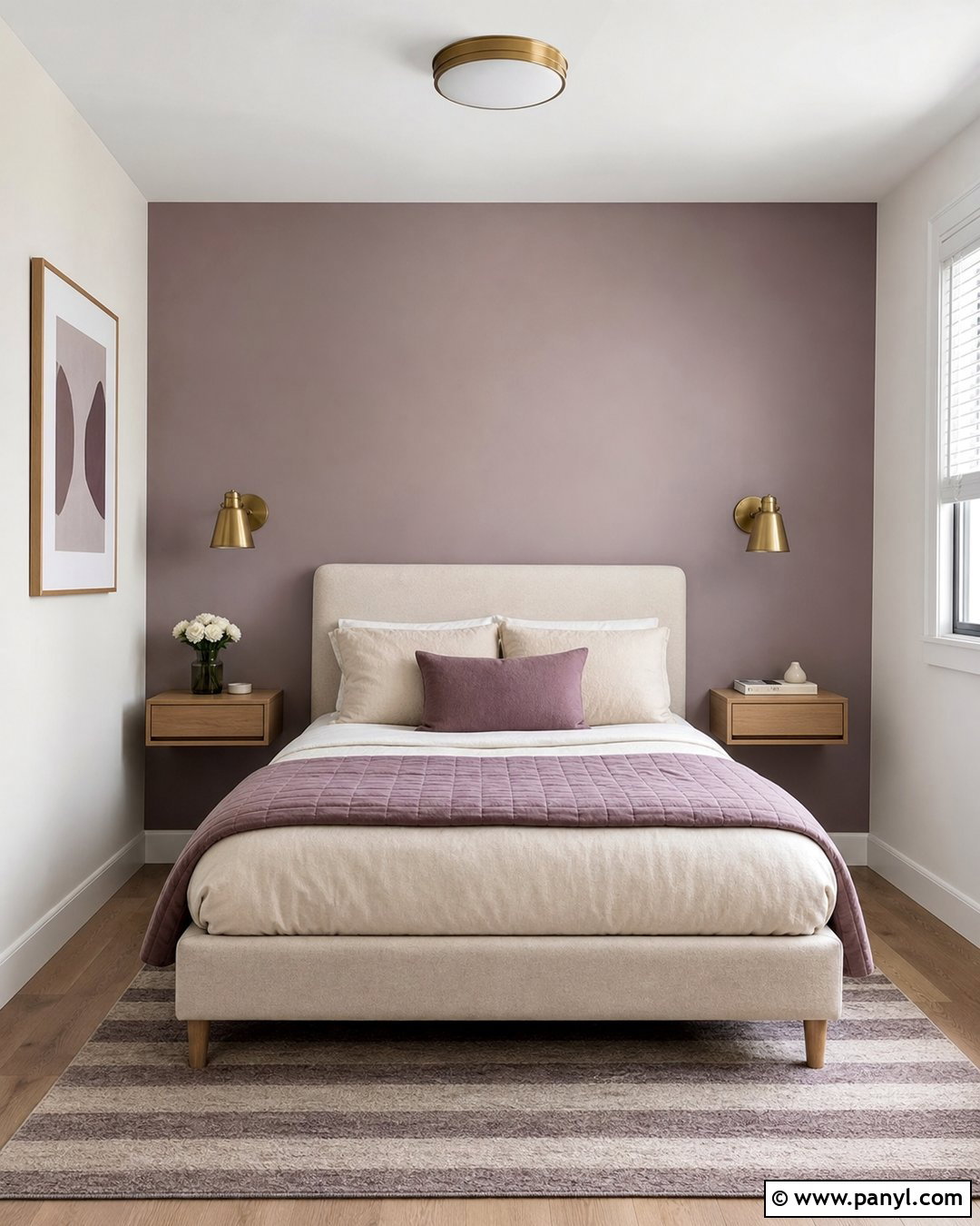 Small Bedroom Mauve Accent Wall - 30 Mauve Accent Wall Ideas