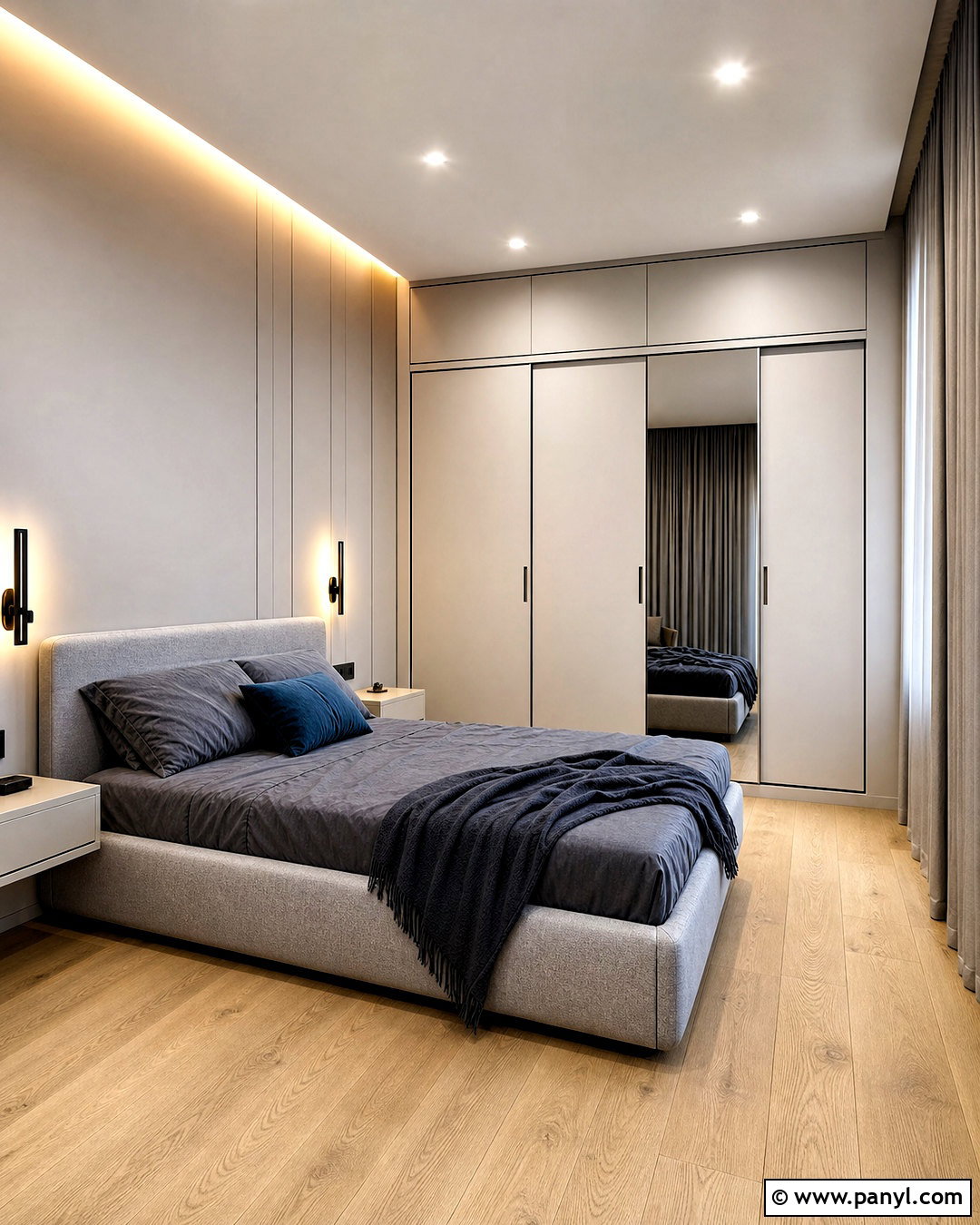 Small Bedroom Sliding Full Wall Wardrobe - 20 full wall wardrobe ideas