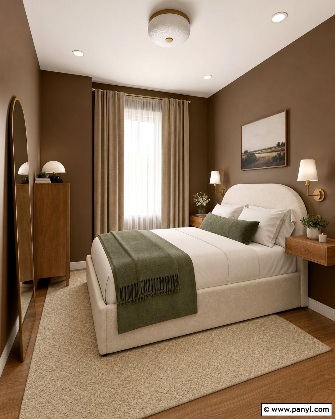 Small Bedroom With Brown Walls - 30 Brown Paint Walls