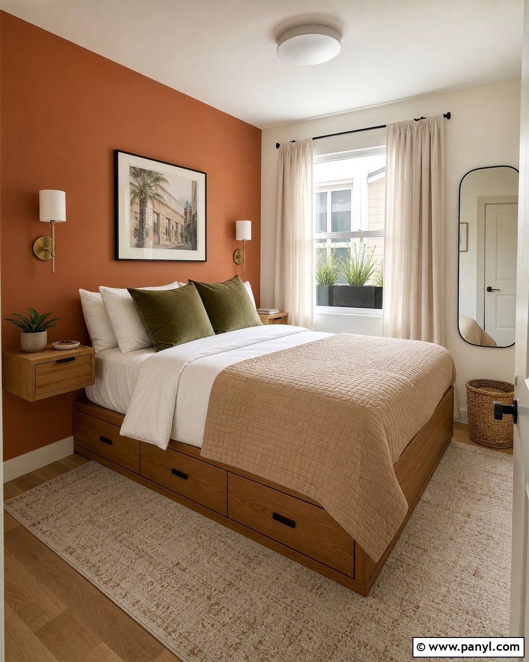 Small Bedroom With Burnt Orange Walls - 35 burnt orange walls