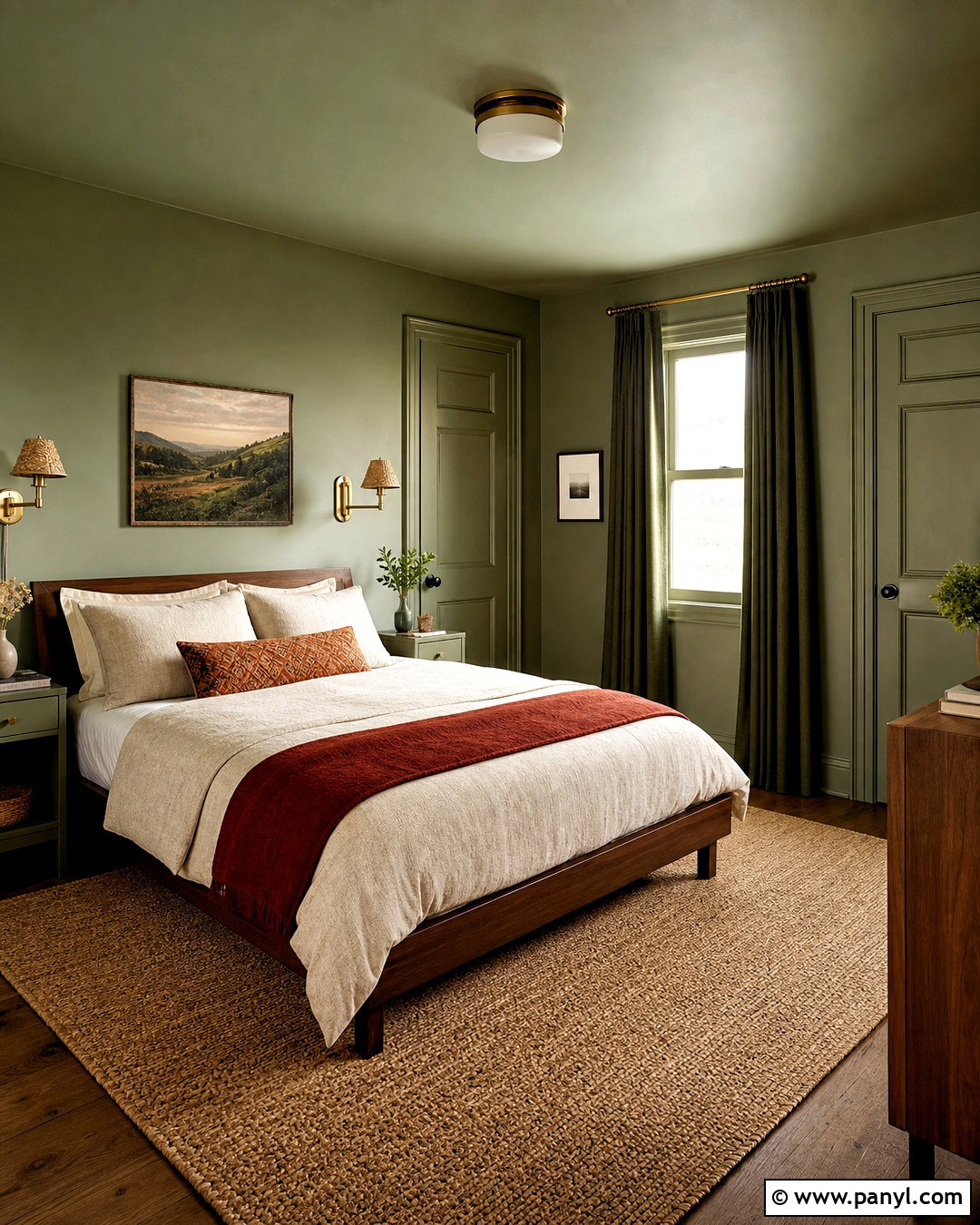Small Bedroom With Color-Drenched Walls - 20 bedroom ideas for small rooms